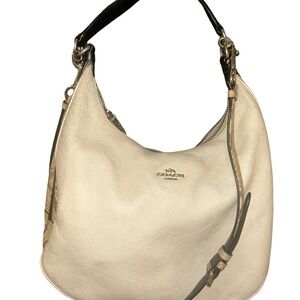leather coach shoulder bag with cross body strap